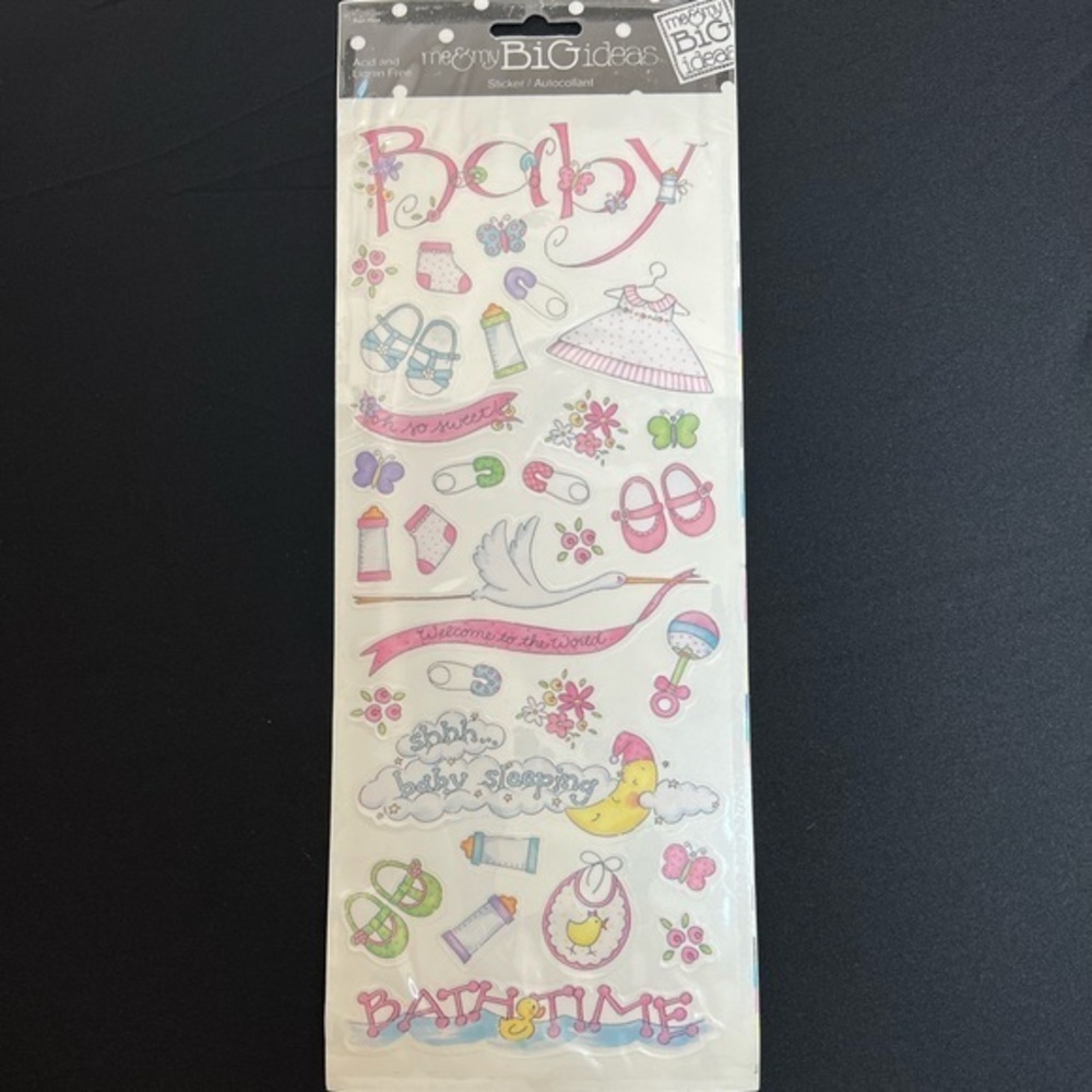 ME & MY BIG IDEAS New Baby Girl Scrapbooking Stickers